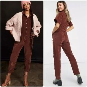 Free People Marci Corduroy Utility Jumpsuit‎ Size Small